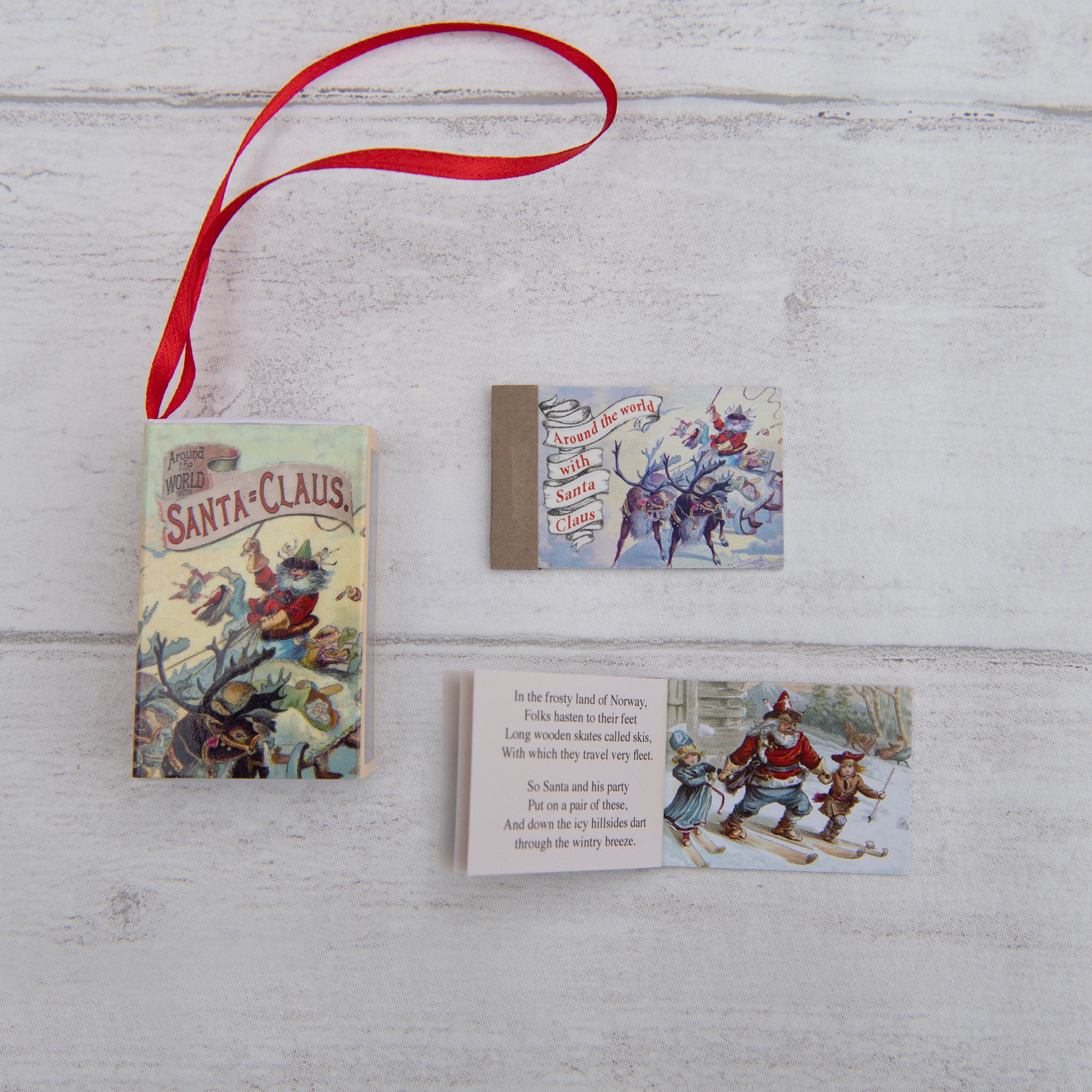 Tree Decoration 'Around The World With Santa Claus' Victorian Poem