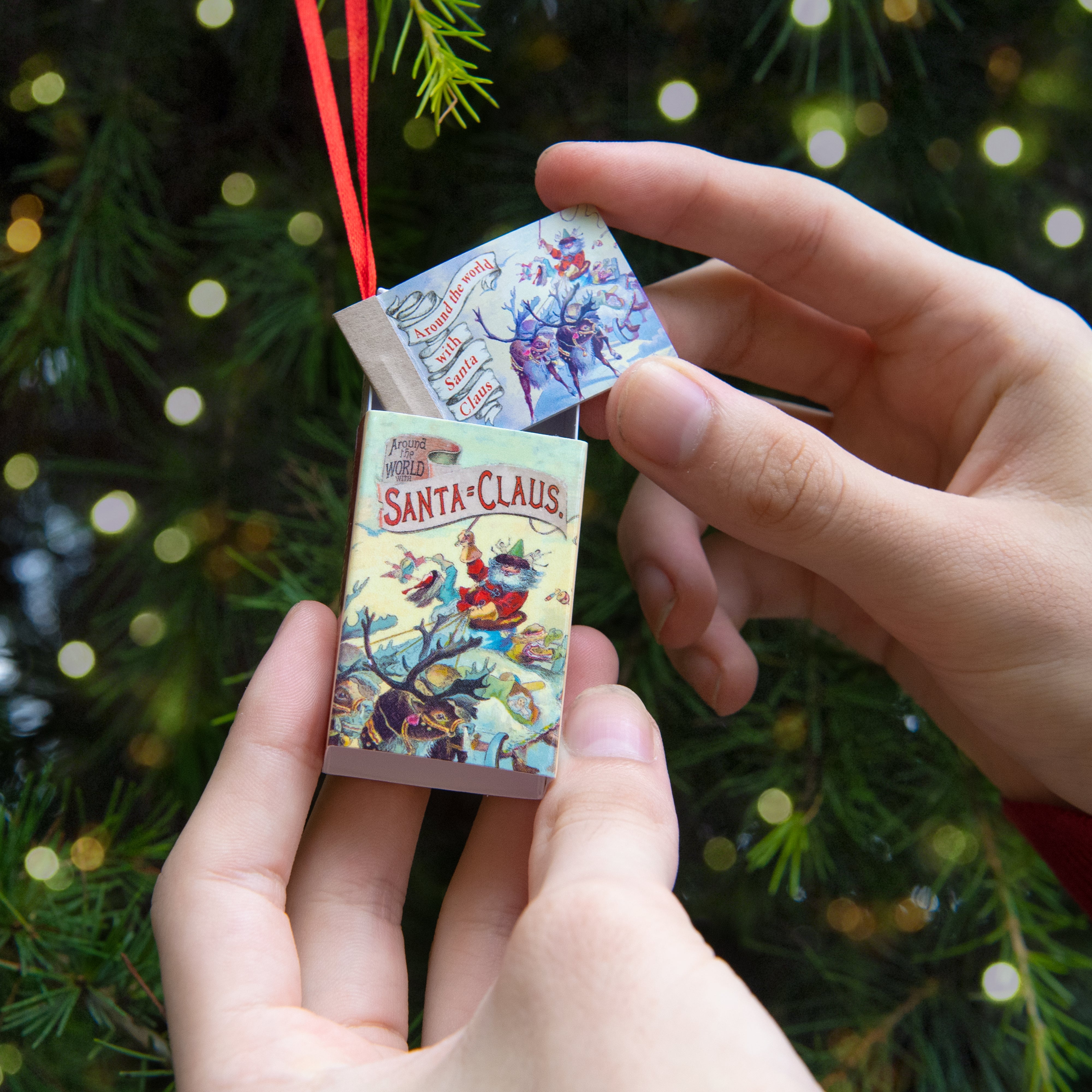 Tree Decoration 'Around The World With Santa Claus' Victorian Poem