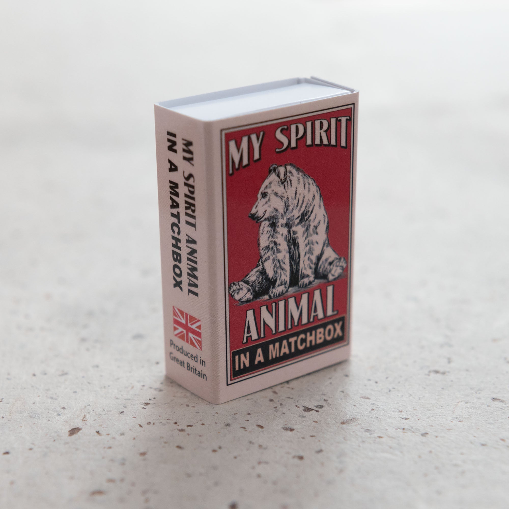 Wool Felt Bear Spirit Animal In A Matchbox