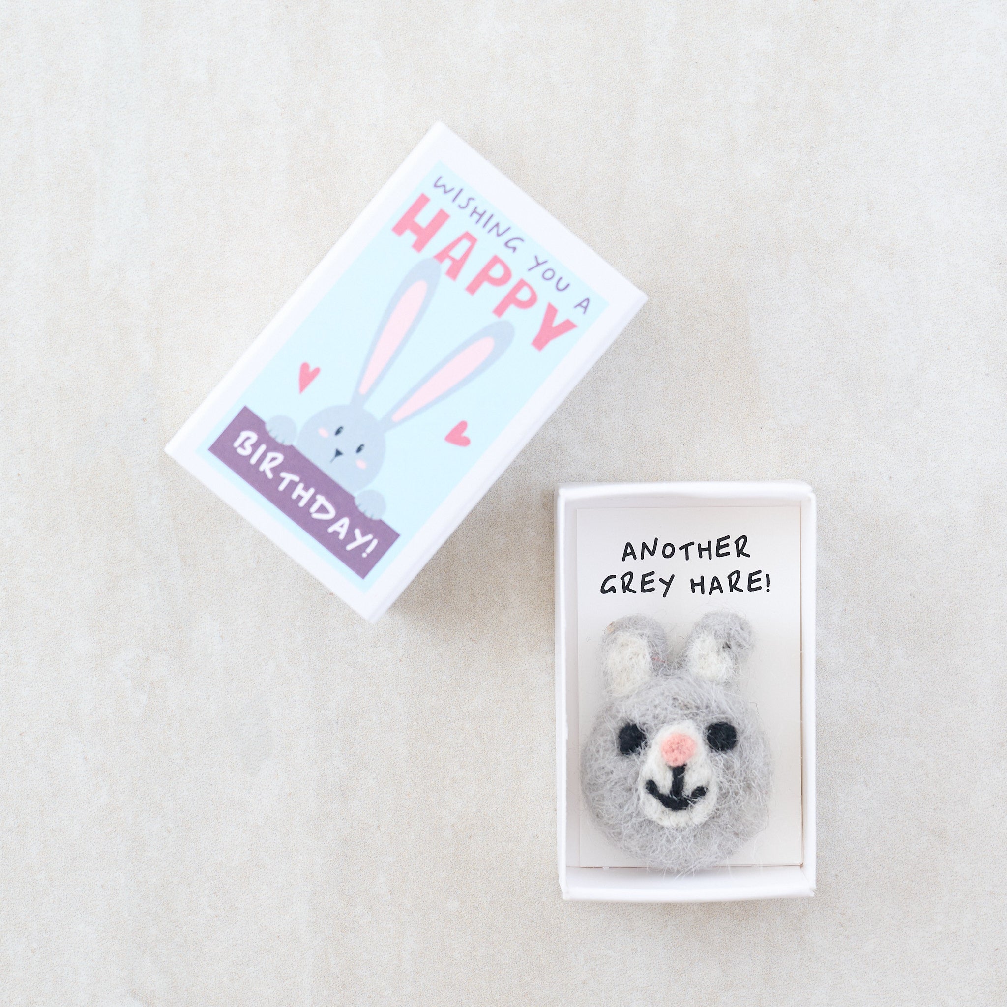 Happy Birthday Another Grey Hare! In A Matchbox