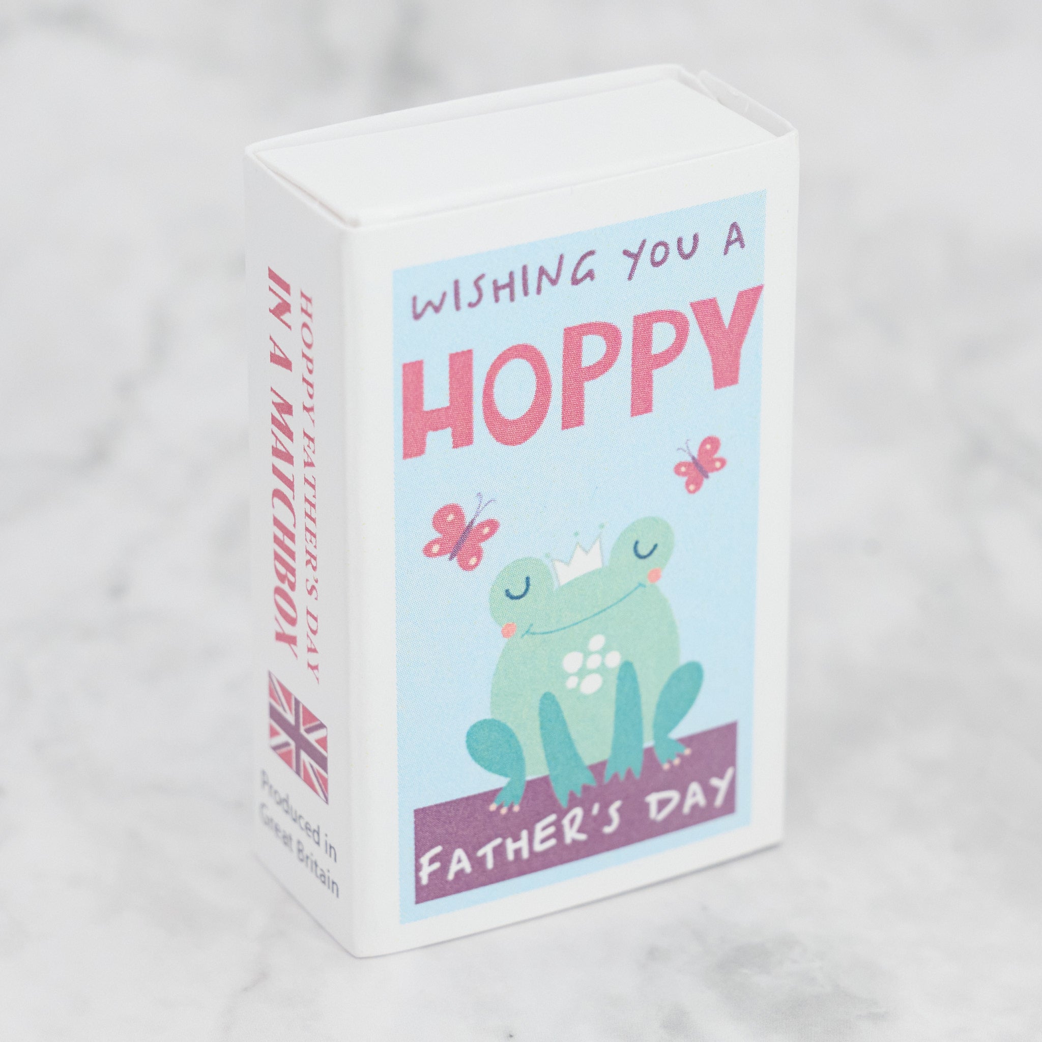Hoppy Father's Day Wool Felt Frog In A Matchbox