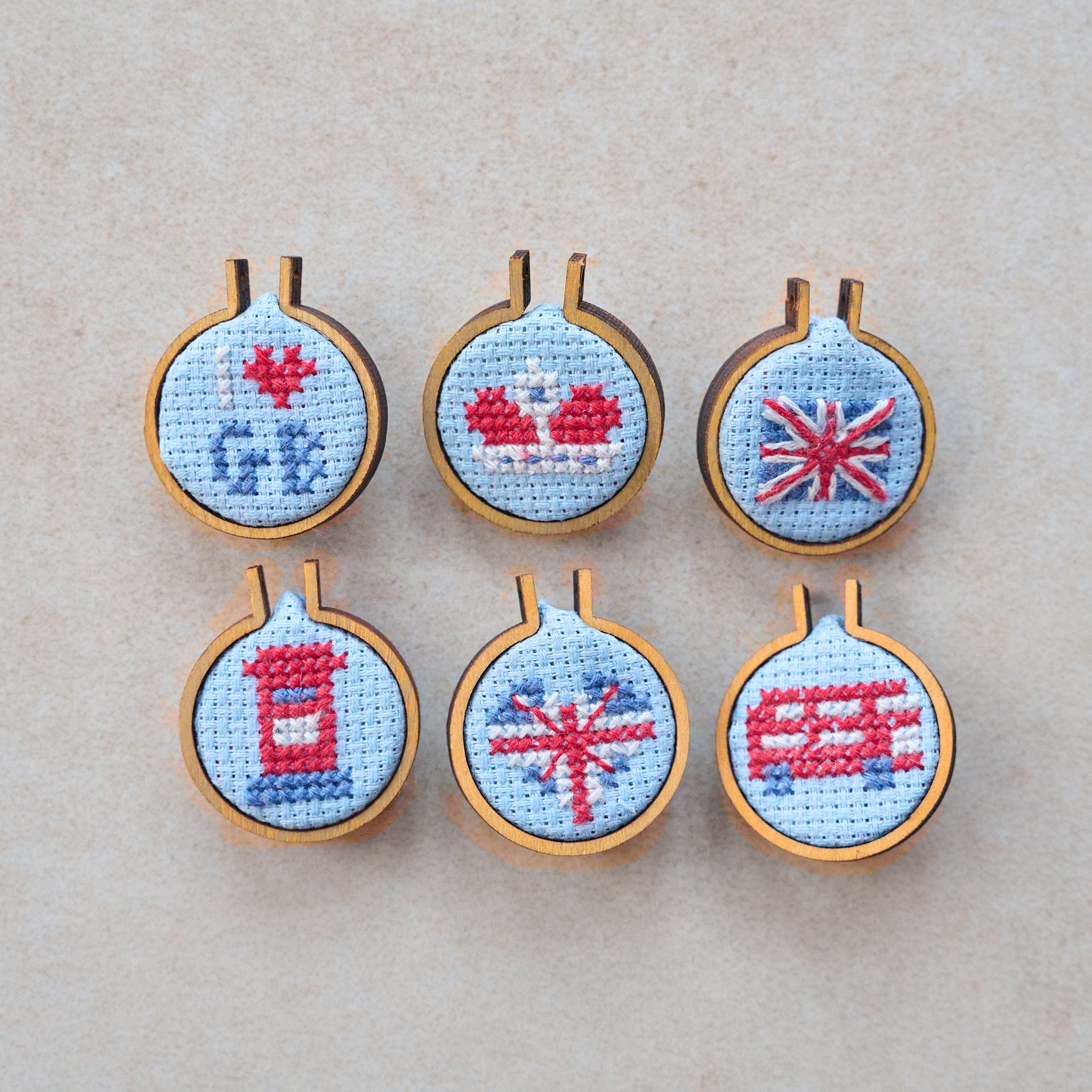 GB Mini Hoop Cross Stitch In A Matchbox