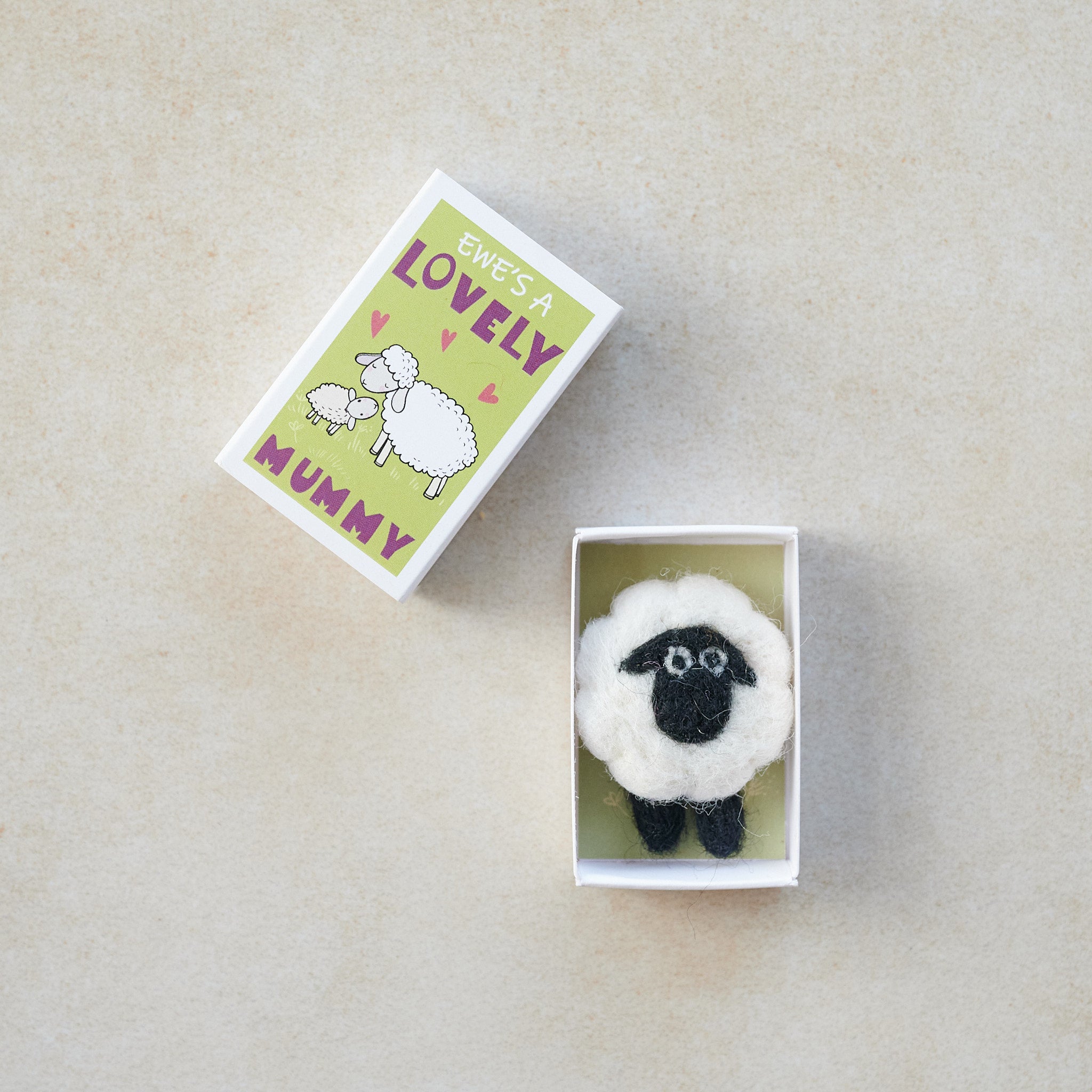 Ewe's A Lovely Mummy (one lamb) In A Matchbox