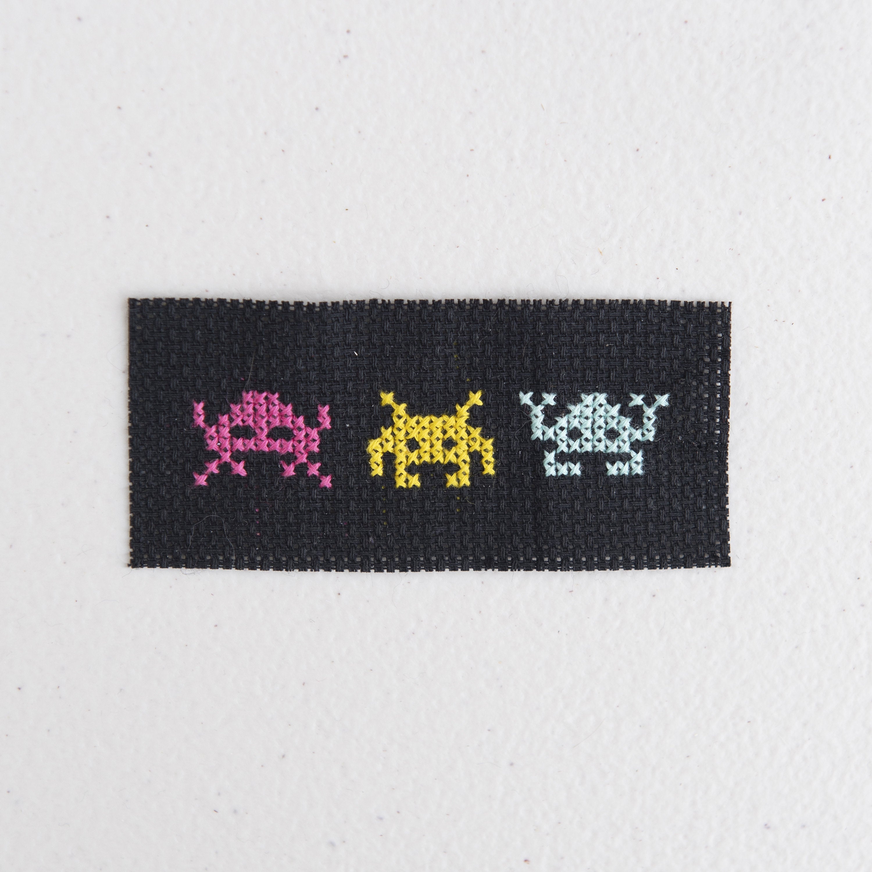 Space Invaders Cross Stitch CMYK In A Matchbox