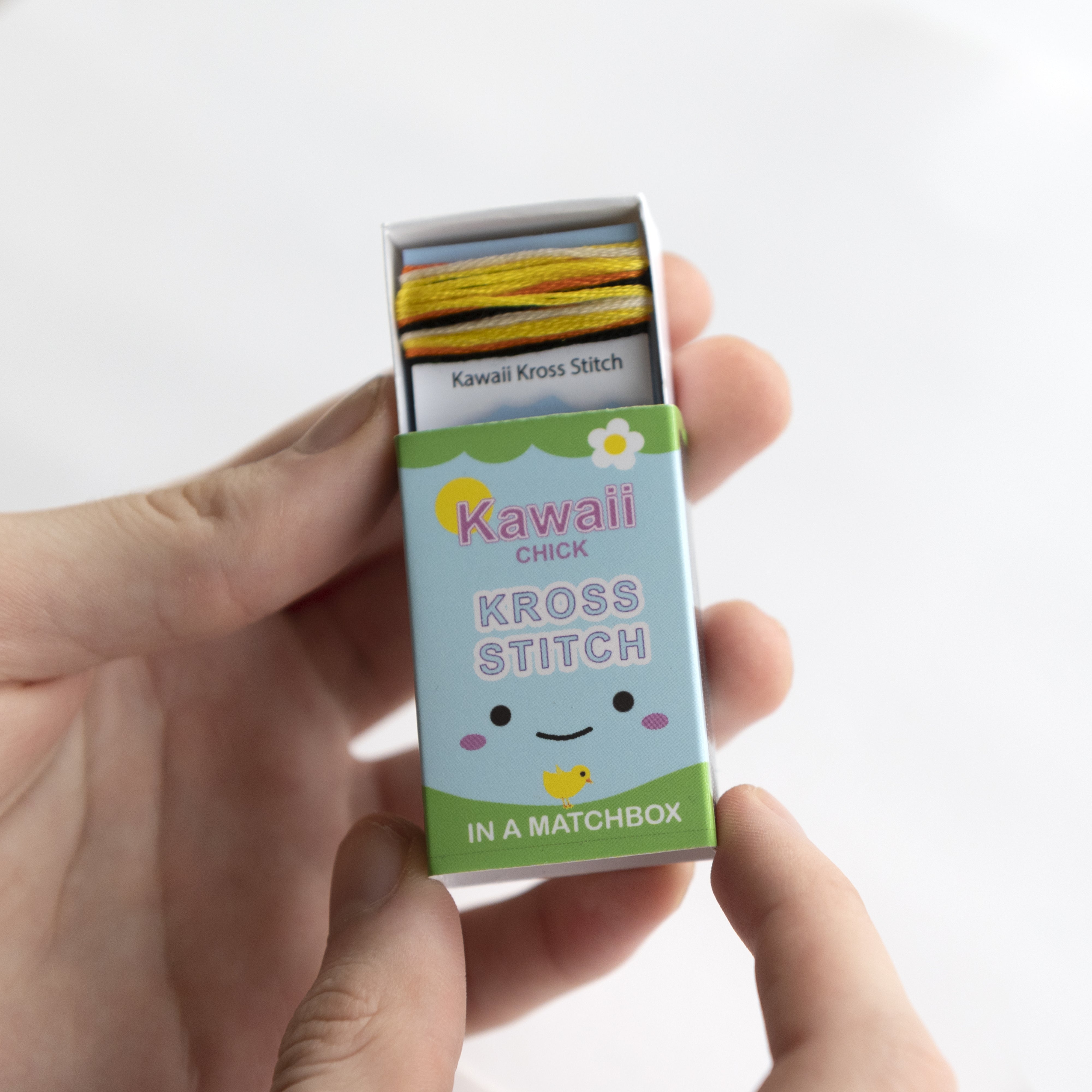 Kawaii Cross Stitch Chick In A Matchbox