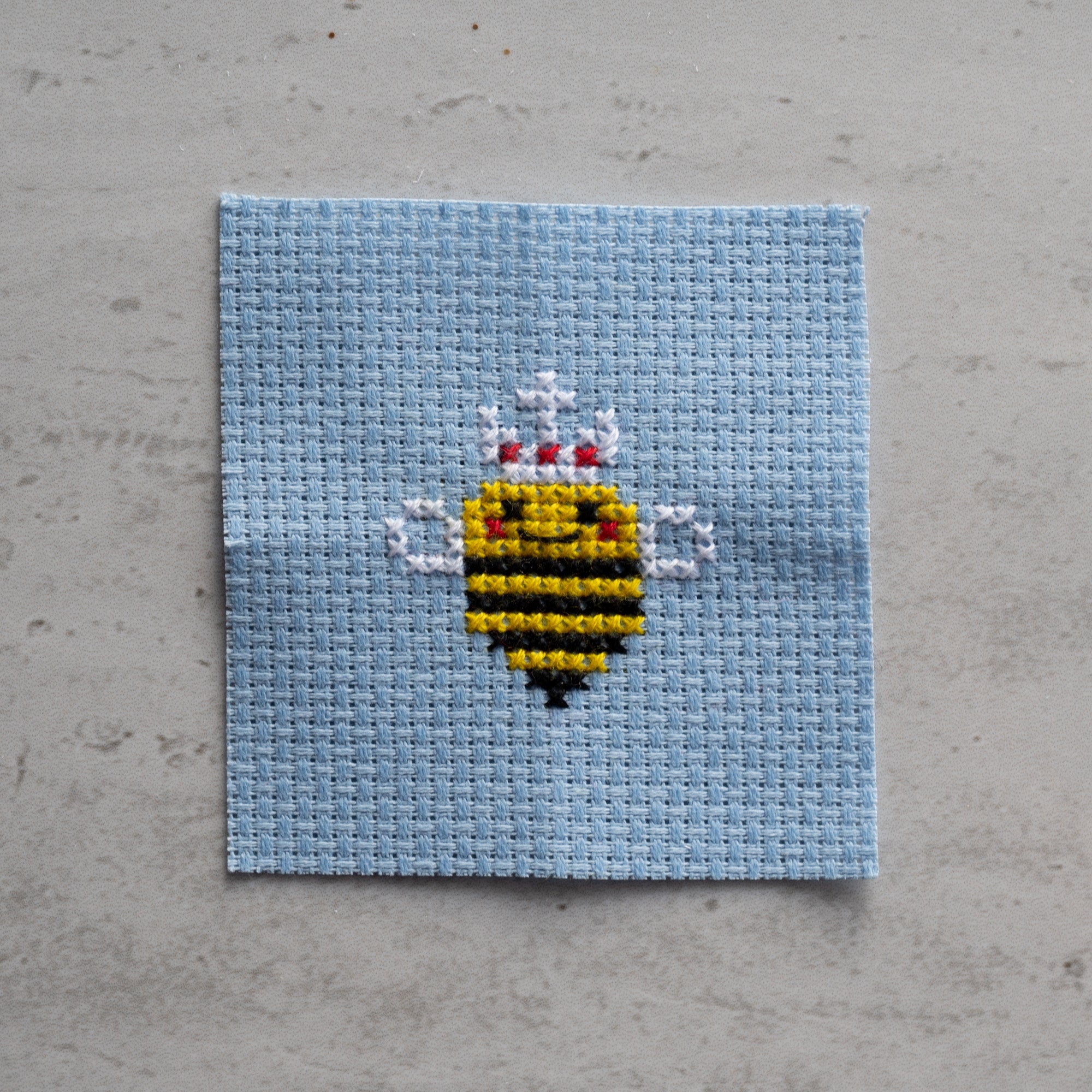 Kawaii Cross Stitch Queen Bee In A Matchbox