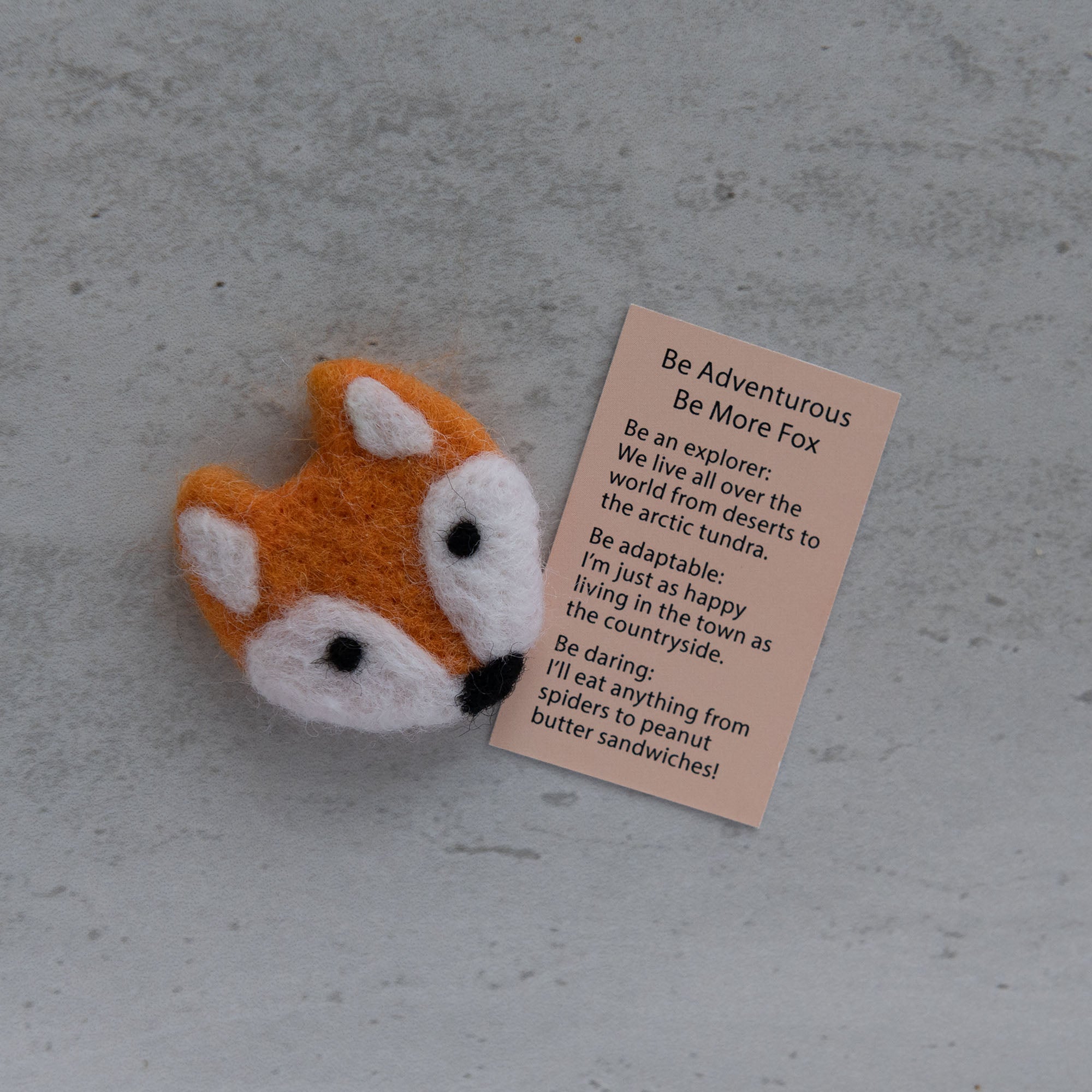 Wool Felt Fox Spirit Animal In A Matchbox