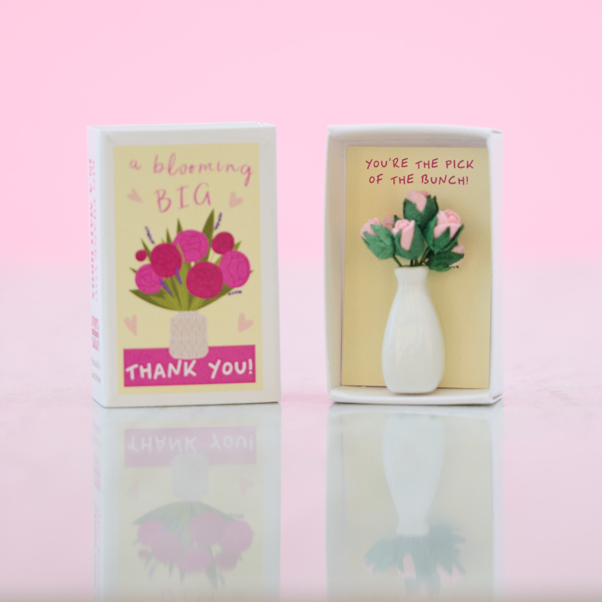 A Blooming Big Thank You paper roses in a vase
