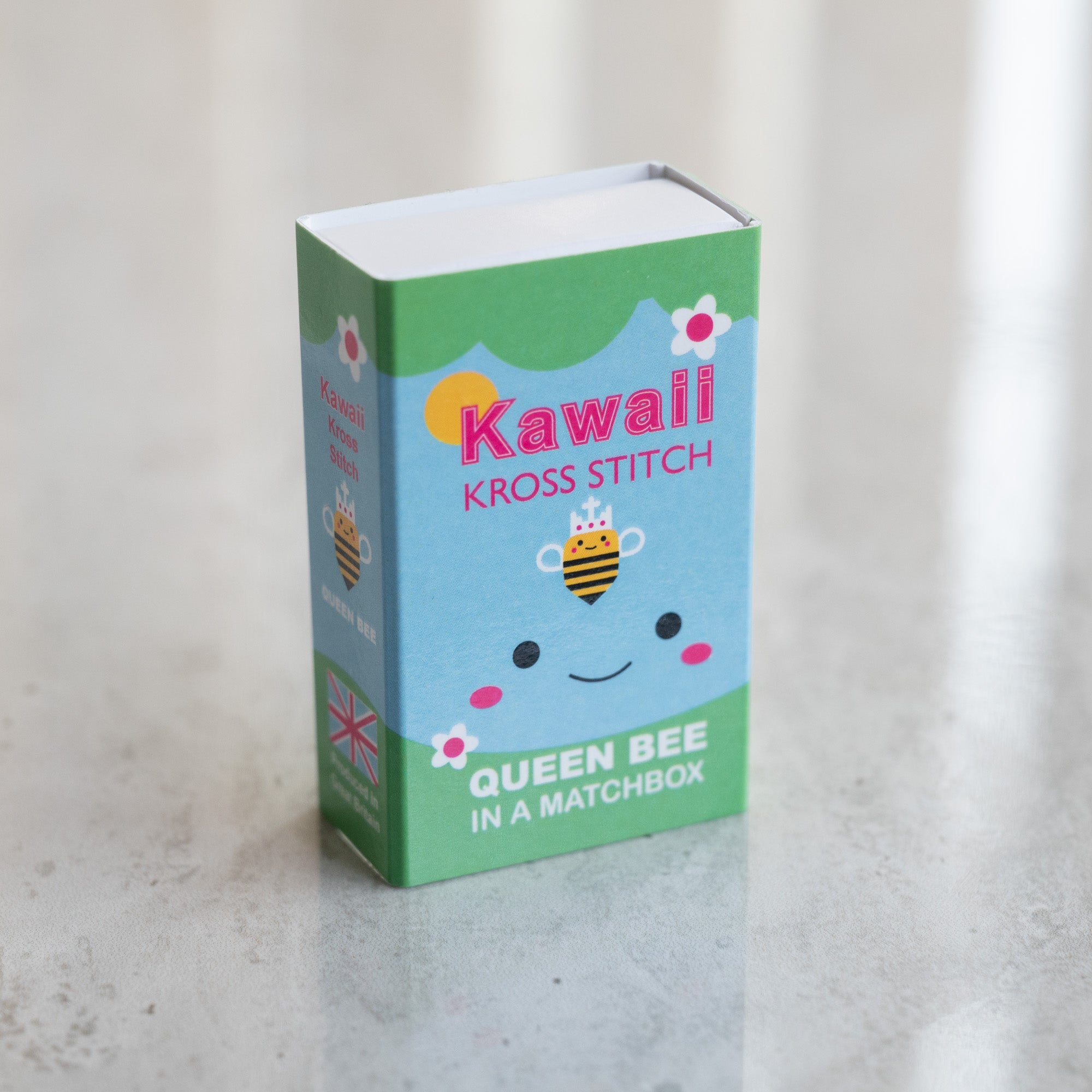 Kawaii Cross Stitch Queen Bee In A Matchbox